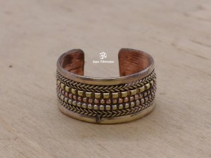 BD143 Bague Tibétaine 3 Métaux