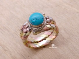 BD149 Bague Tibétaine 3 Métaux Taille 57