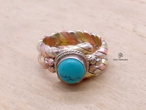 BD149 Bague Tibétaine 3 Métaux Taille 57