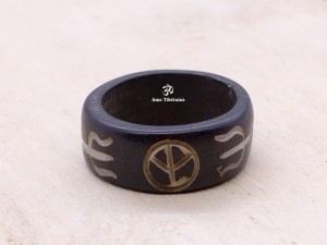 BD159 Bague Tibétaine Yin Yang. Taille 60