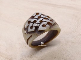 BD161 Bague Tibétaine Noeud Sans Fin. Taille 57