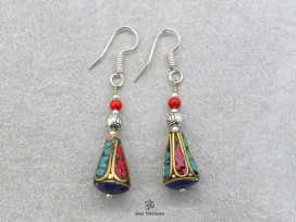 BdOD25 Boucles d’Oreille Tibétaines