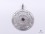 PA161 Pendentif Argent Massif Mandala Grenat