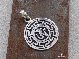 PA166 Pendentif Argent Massif Om