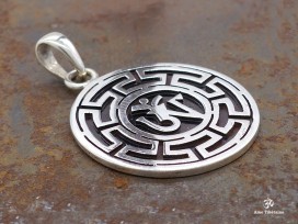 PA166 Pendentif Argent Massif Om