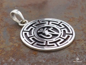 PA166 Pendentif Argent Massif Om