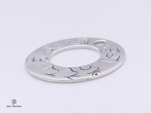 PA260 Pendentif Argent Massif Mantra Tibétain