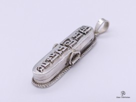 PA261 Pendentif Argent Massif Mantra Tibétain
