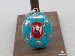 PA292 Pendentif Argent Massif Mantra Om Mani Padme Hum
