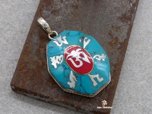 PA292 Pendentif Argent Massif Mantra Om Mani Padme Hum