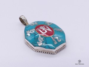 PA292 Pendentif Argent Massif Mantra Om Mani Padme Hum