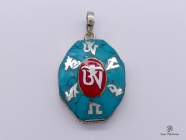 PA292 Pendentif Argent Massif Mantra Om Mani Padme Hum