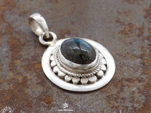 PA403 Pendentif Argent Massif Labradorite