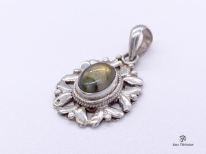 PA406 Pendentif Argent Massif Labradorite