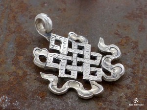 PA410 Pendentif Argent Massif Nœud Sans Fin