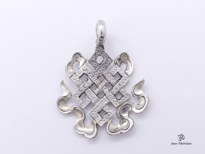PA410 Pendentif Argent Massif Nœud Sans Fin
