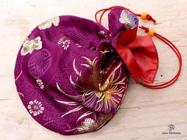 PochTib90 Petite Pochette Tibétaine pour Mala
