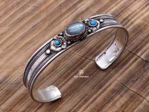 BRD254 Bracelet Tibétain Onyx