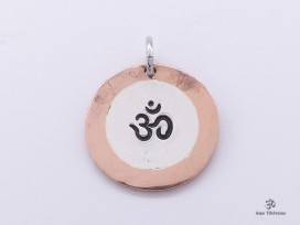 PA07 Pendentif Argent Massif Om