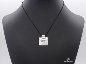 PA413 Pendentif Tibétain Argent Massif SHANTI PEACE Paix
