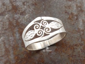 BA119 Bague Tibétaine Argent Massif