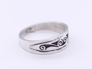 BA182 Bague Tibétaine Argent Massif