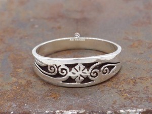 BA181 Bague Tibétaine Argent Massif