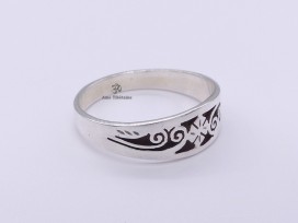BA181 Bague Tibétaine Argent Massif