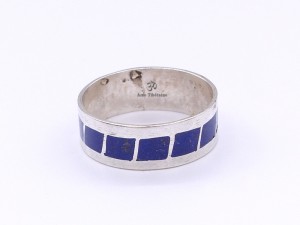 BA160 Bague Tibétaine Argent Massif Lapis Lazuli