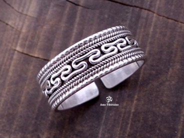 BA240 Bague Tibétaine Argent Massif Réglable
