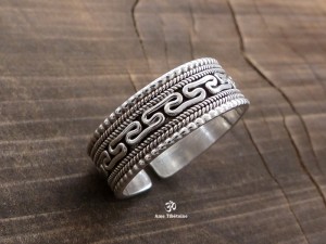 BA240 Bague Tibétaine Argent Massif Réglable