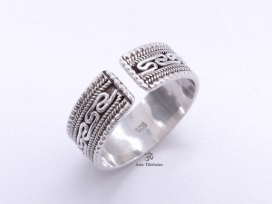 BA240 Bague Tibétaine Argent Massif Réglable