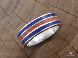 BA241 Bague Tibétaine Argent Massif. Taille 58