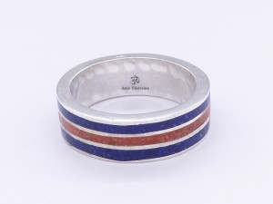 BA241 Bague Tibétaine Argent Massif. Taille 58