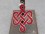 PA48 Pendentif Argent Massif Nœud Sans Fin Signes Auspicieux Corail