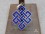 PA52 Pendentif Argent Massif Nœud Sans Fin Signes Auspicieux Lapis Lazuli