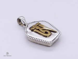 PA61 Pendentif Argent Massif Ghau Om