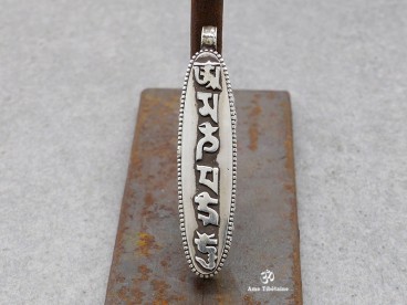 PA62 Pendentif Argent Massif Ghau Mantra Tibétain Om Mani Padme Hum
