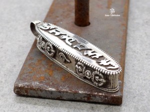 PA62 Pendentif Argent Massif Ghau Mantra Tibétain Om Mani Padme Hum