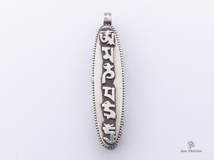 PA62 Pendentif Argent Massif Ghau Mantra Tibétain Om Mani Padme Hum