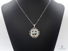 PA414 Pendentif Argent Massif Mandala Dorje
