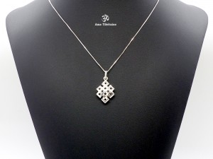 PA415 Pendentif Argent Massif Nœud Sans Fin