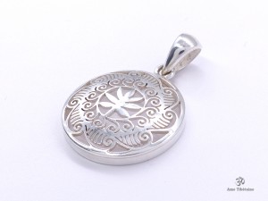 PA418 Pendentif Tibétain Argent Massif