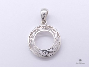 PA419 Pendentif Tibétain Argent Massif