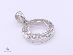 PA419 Pendentif Tibétain Argent Massif