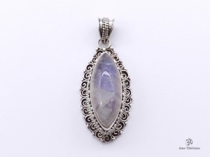 PA422. Pendentif Argent Massif Pierre de Lune