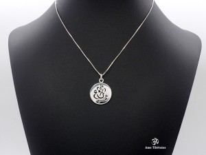 PA424 Pendentif Argent Massif Ganesh, Le dieu hindou à la tête d'éléphant