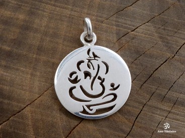 PA424 Pendentif Argent Massif Ganesh, Le dieu hindou à la tête d'éléphant