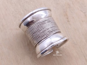 BA236 Bague Tibétaine Argent Massif Réglable