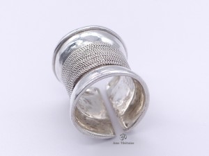 BA236 Bague Tibétaine Argent Massif Réglable